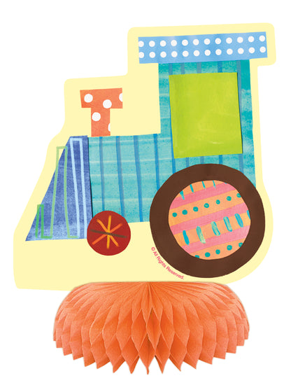 Locomotive du centre de table en papier petit cirque éléphant