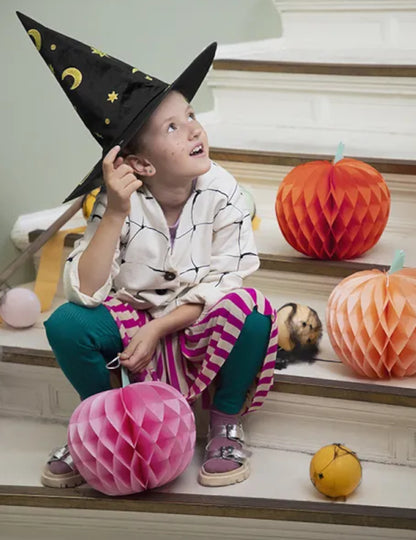 3 papirnate buče v obliki satovja 24 cm pastelno obešanje