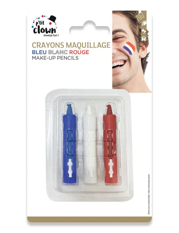 3 Crayons maquillage supporter France