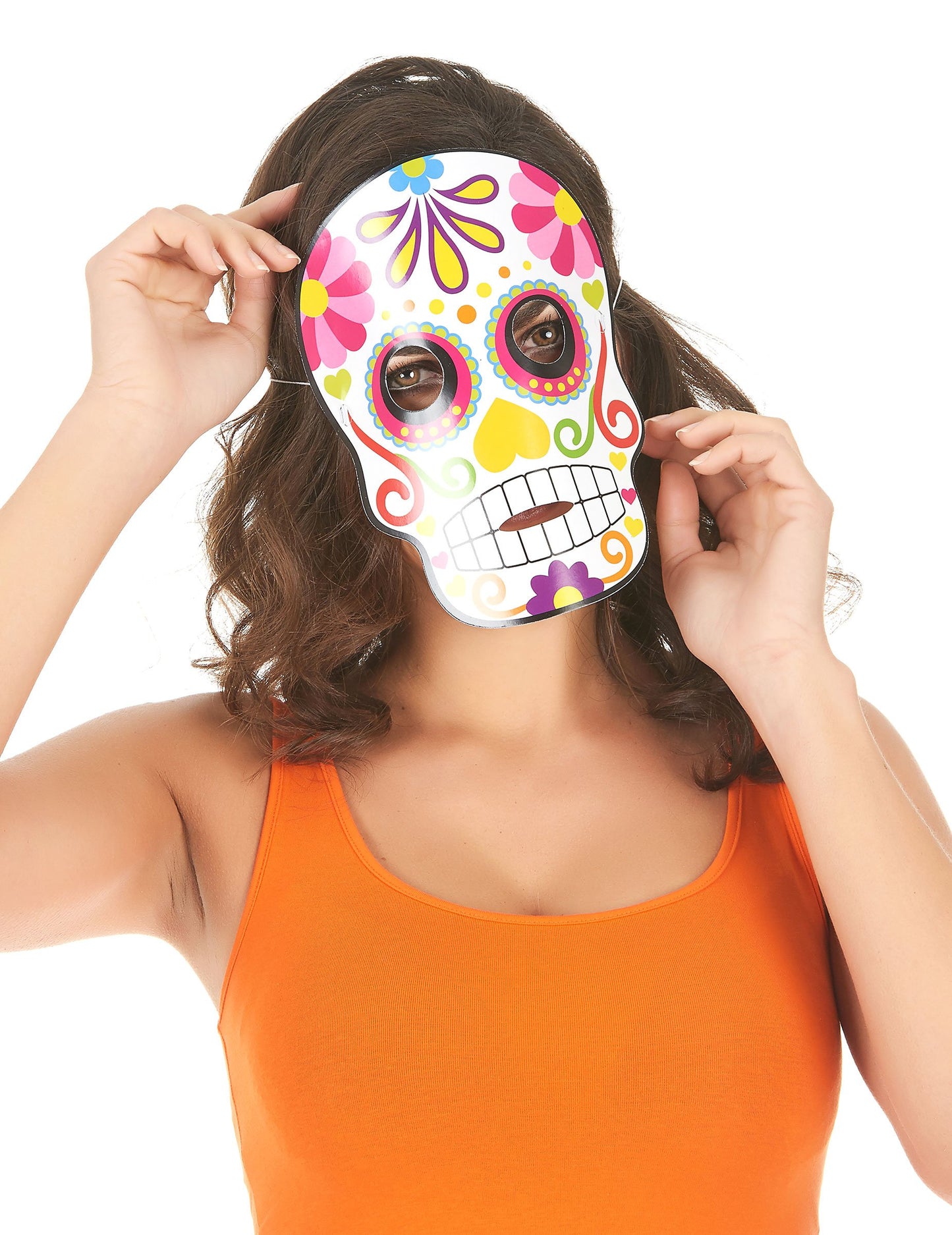 3 maske v ujemajočih se škatlah Dia de los Muertos Odrasli Halloween