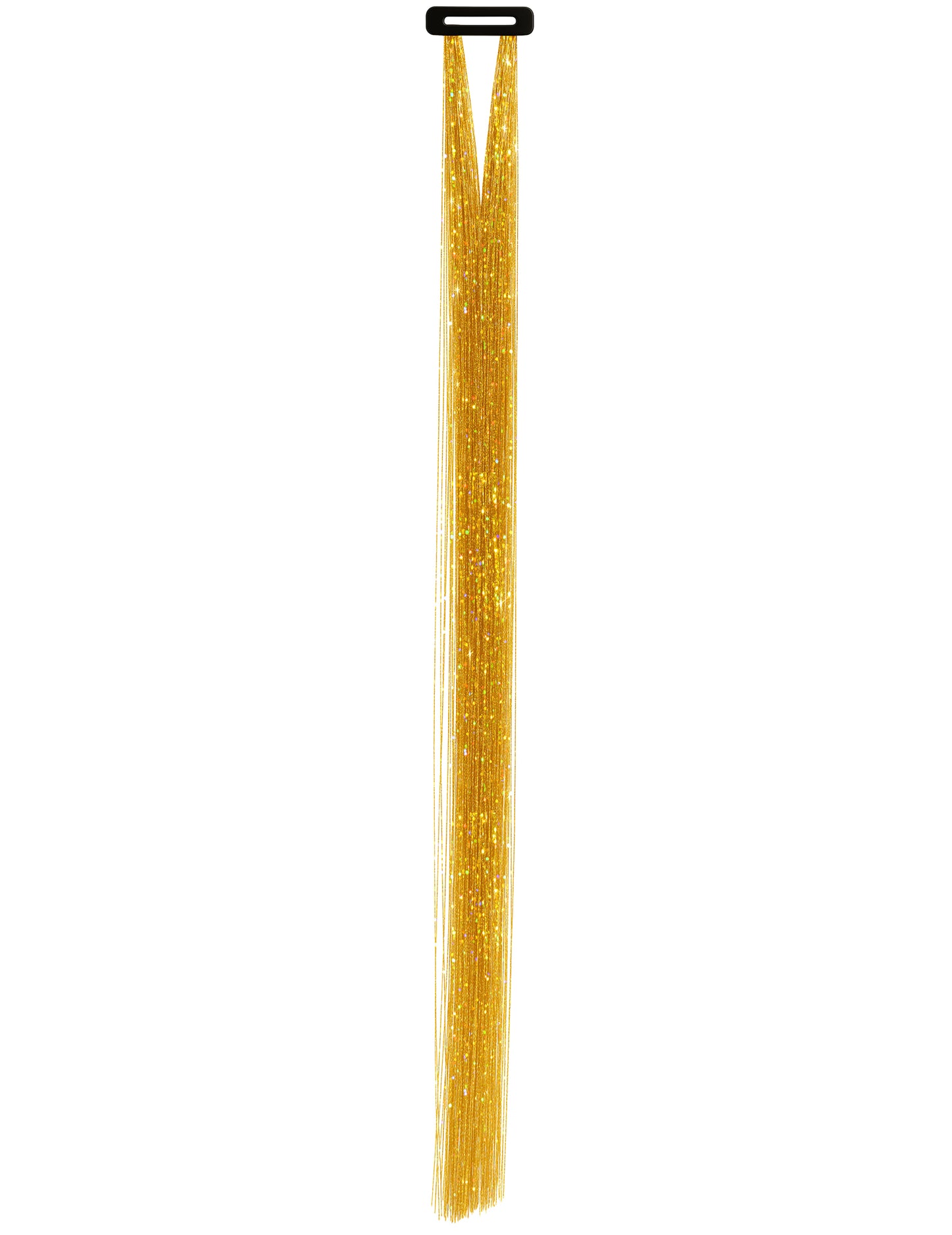 Détail de la mèche et du clip du 3 mèches de cheveux brillantes pour femme