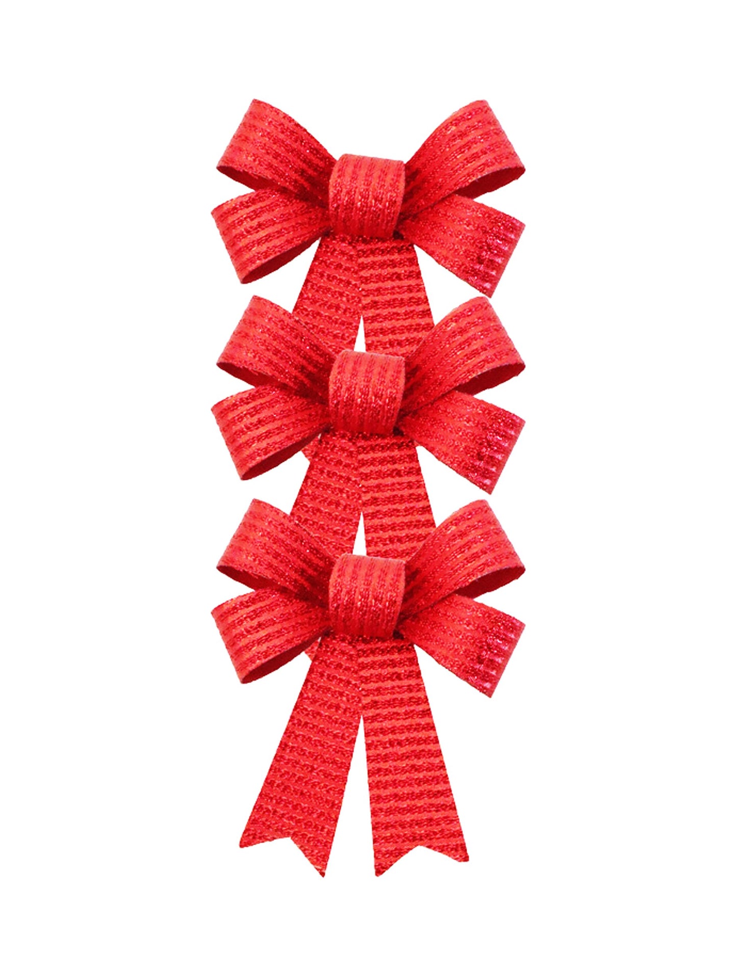 3 sijoči rdeči pentlji 10 x 13 cm 