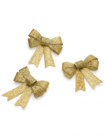 3 zlati bleščeči pentlji 10 x 13 cm 