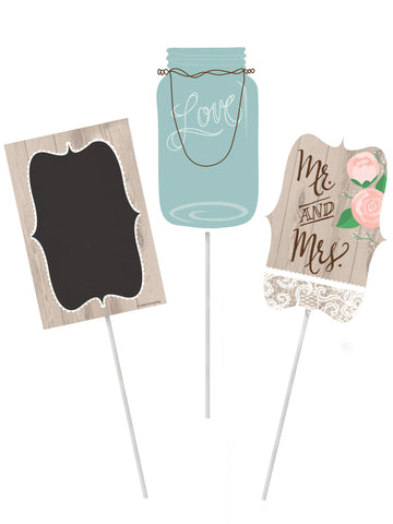 3 table središčni okraski gospod in gospa, prilagodljivi s kredno tablo 