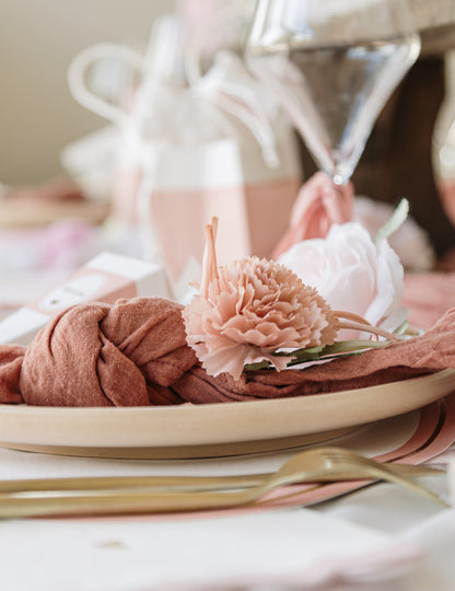 3 rožnate potonike, 13 cm na steblih, umetno okrasno cvetje