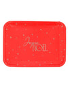 3 plateaux Joyeux Noël L'Intemporel en carton rouge et or 35 x 25,5 cm