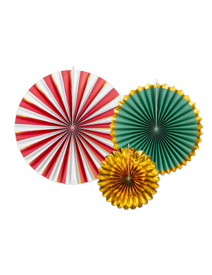 3 kartonske božične rozete, velikosti 26, 35, 43 cm, praznični viseči okraski