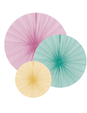 3 pastelne papirnate rozete