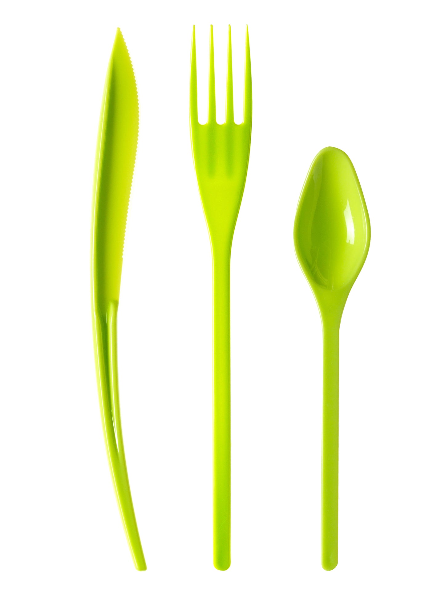 30 premium zelenih plastičnih jedilnih priborov 