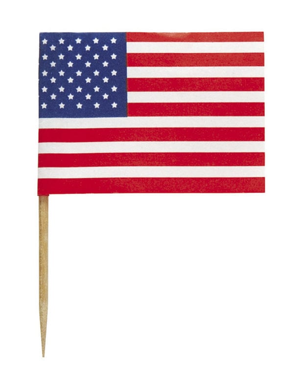Gros plan sur un pic drapeau USA