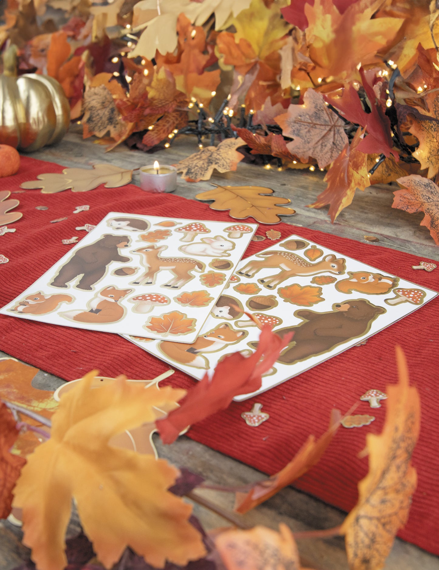 35 Woodland Animal Wood nalepk