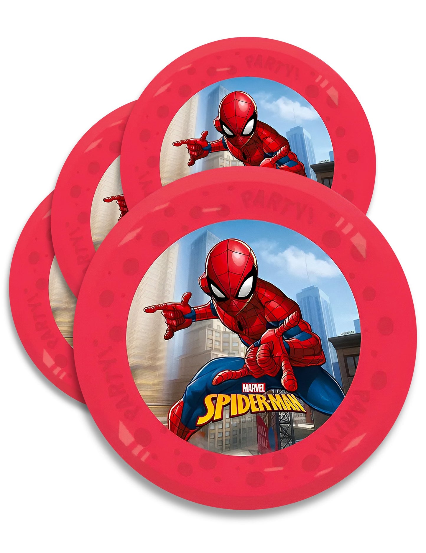 4 Assiettes réutilisables Spiderman 21 cm