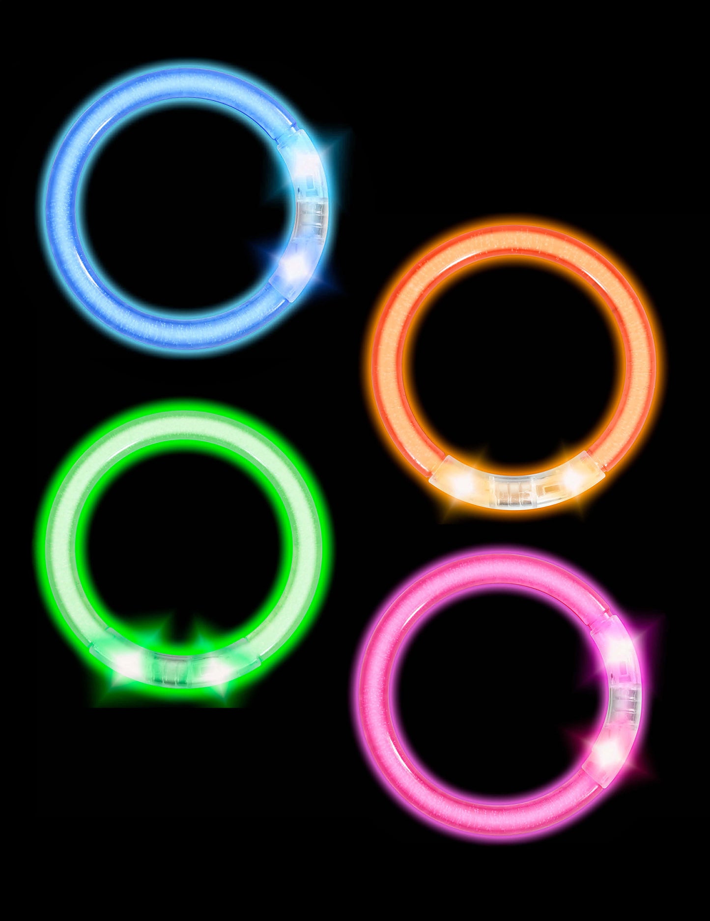 4 LED svetleče zapestnice 