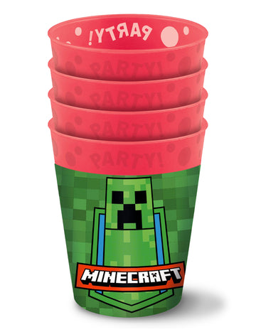 4 Gobelets réutilisables Minecraft 250ml