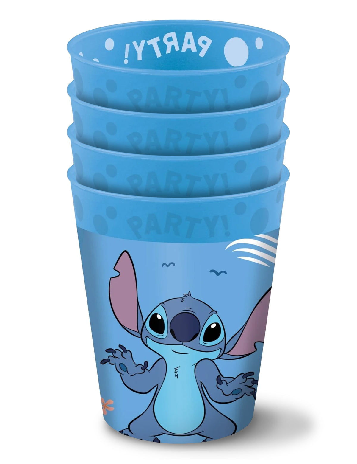 Gobelets réutilisables Stitch pour enfant bleus