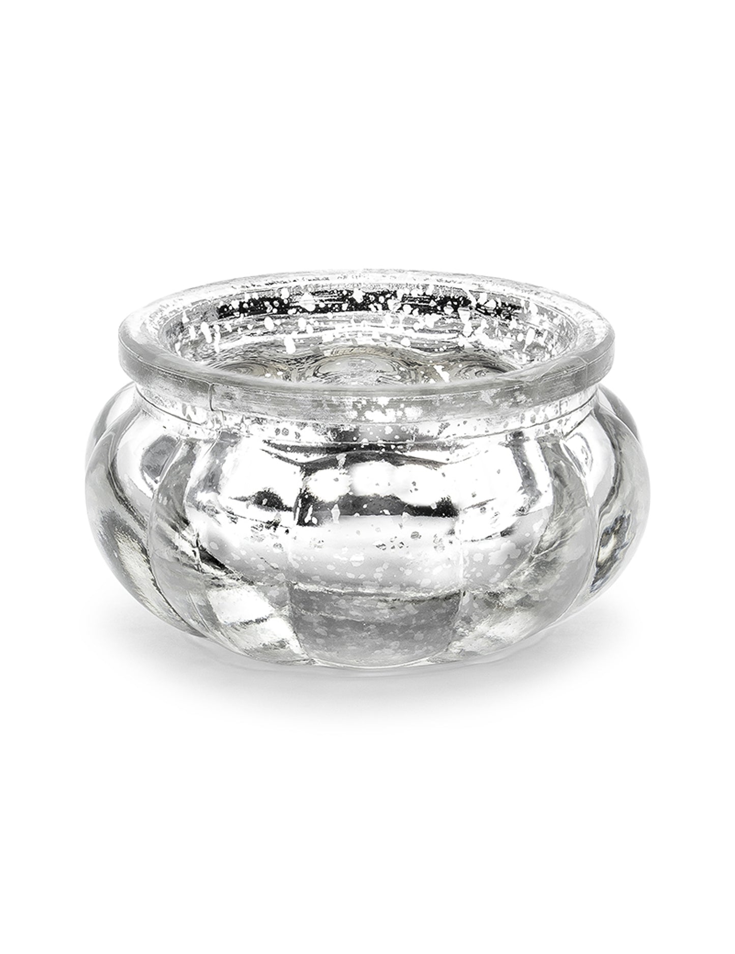 4 srebrni zrcalni stekleni svečniki 6 x 3 cm za mizo