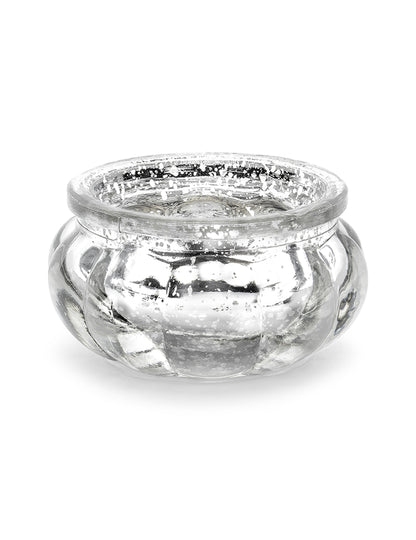 4 srebrni zrcalni stekleni svečniki 6 x 3 cm za mizo