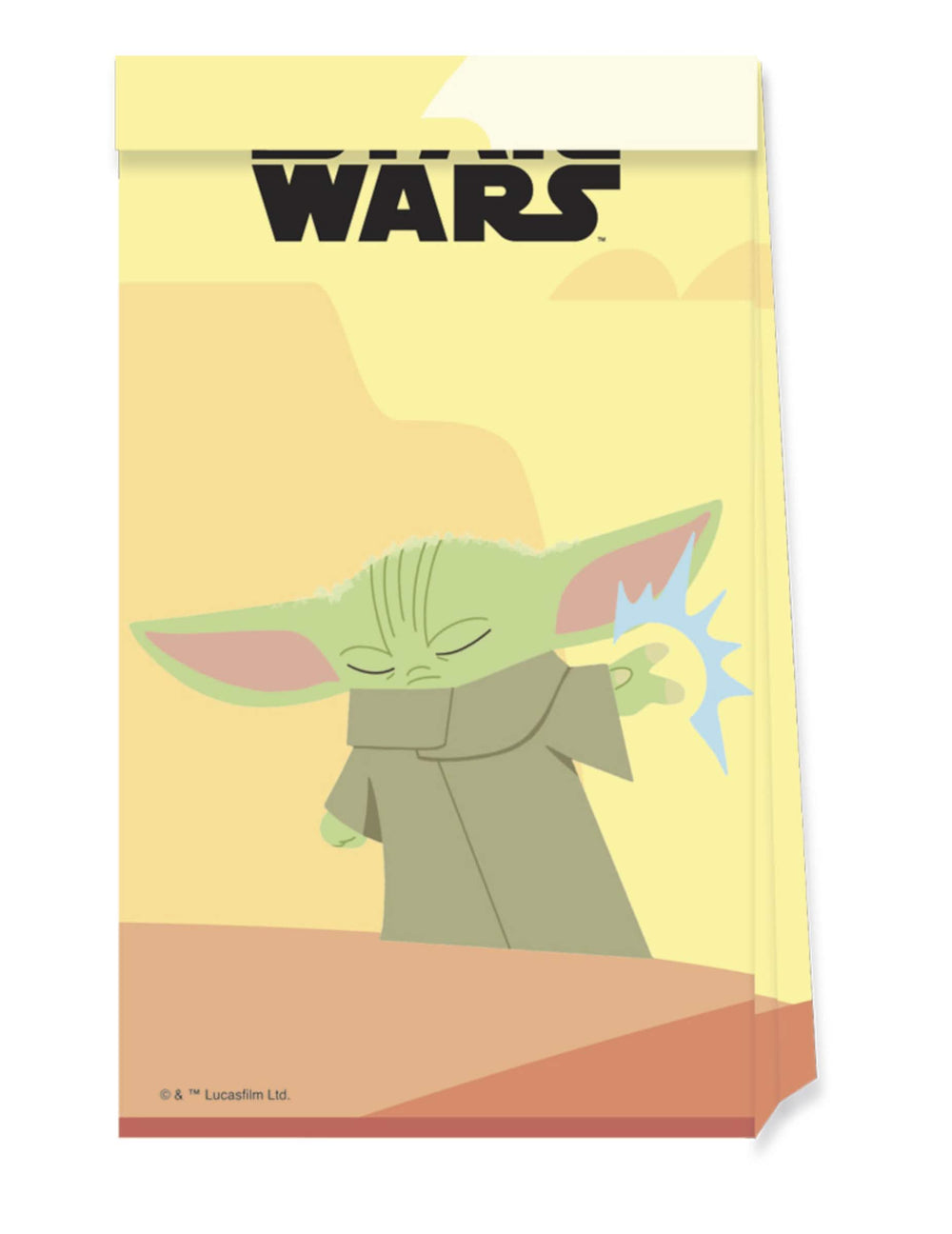 Papirnate vrečke dojenček Yoda The Mandalorian za otroka rumena in bež