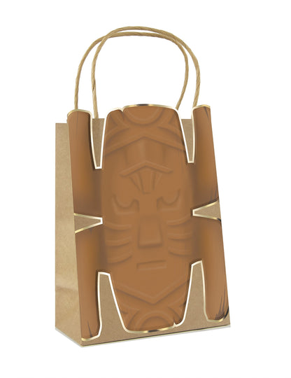 4 darilne vrečke iz kraft papirja z motivom pustolovca