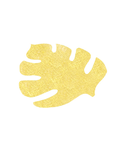 4 netkani podstavki z zlatim tropskim listnim vzorcem, 40 x 35 cm cm za zabavo