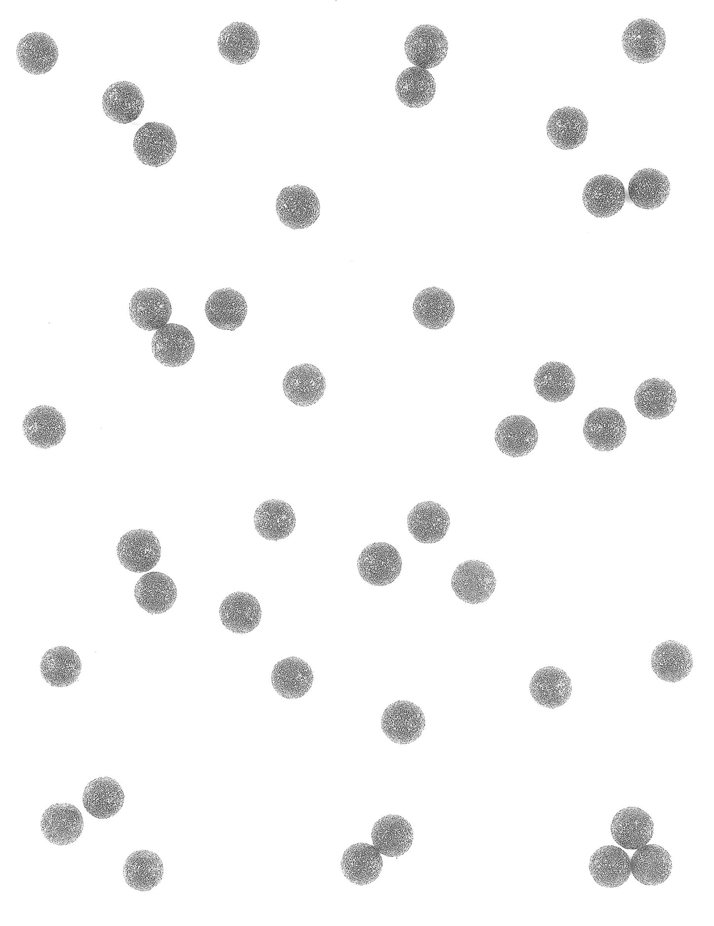 40 boules de décoration pailletées argent 12 mm en mousse