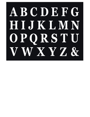 48 belih samolepilnih črk 13,5 cm za balonske kocke