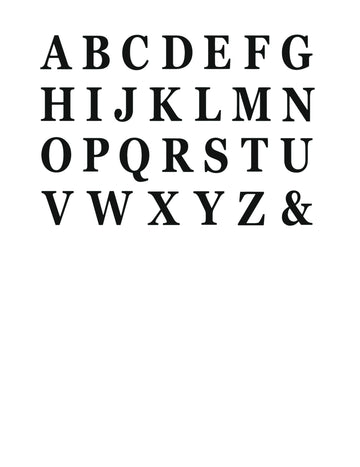 48 črnih samolepilnih črk 13,5 cm za balonske kocke