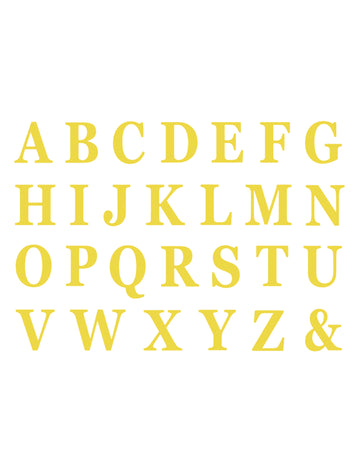 48 zlatih samolepilnih črk 13,5 cm za balonske kocke