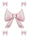 5 ballons en aluminium nœuds pour décoration roses pastel