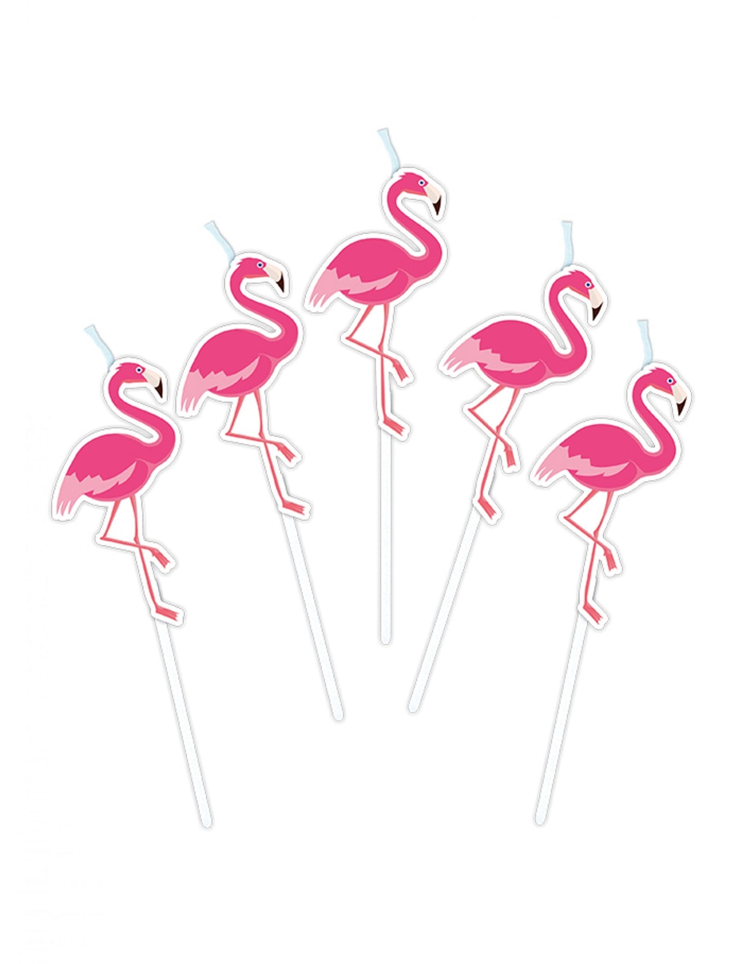 Bougies sur pics flamingo party rose