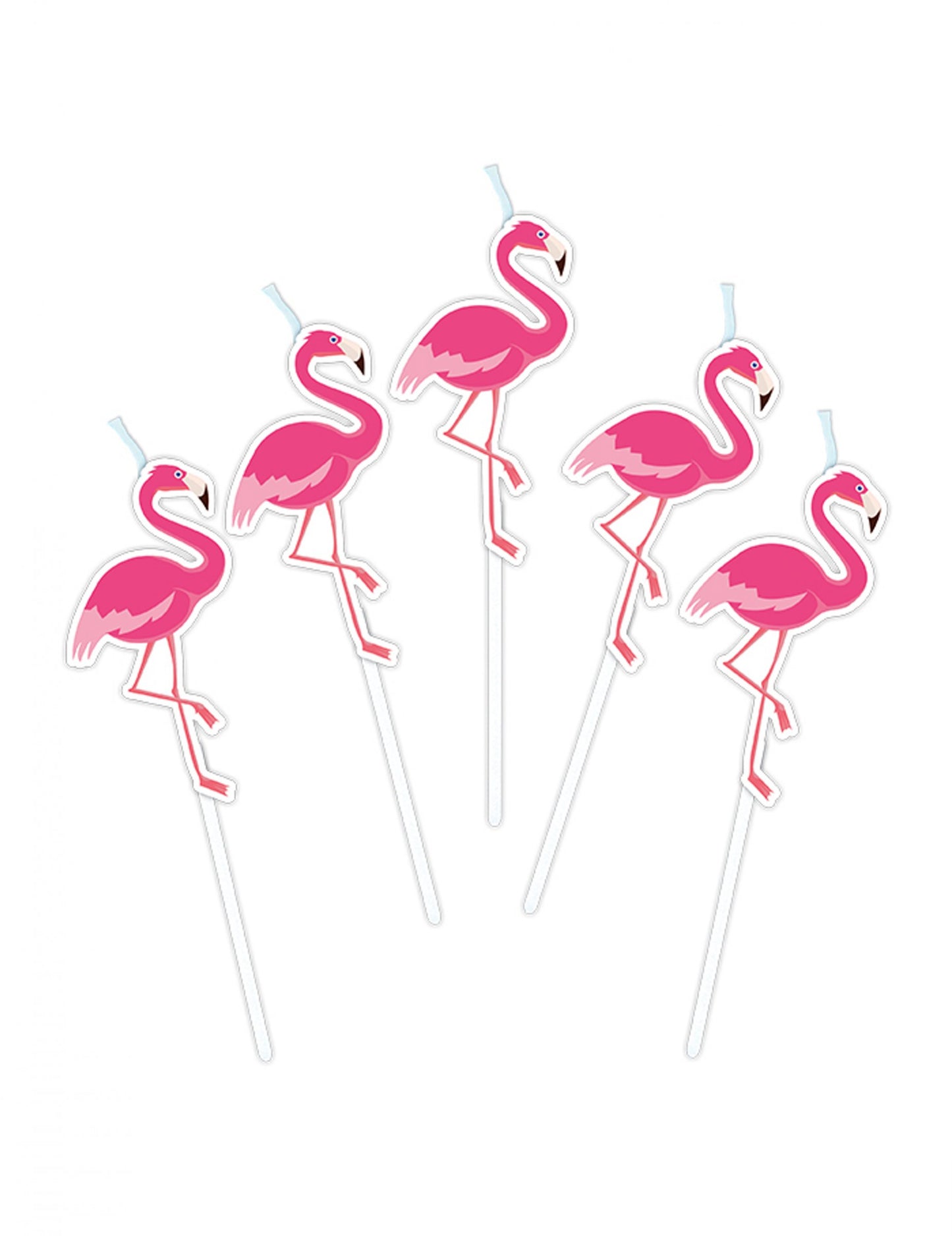 Bougies sur pics flamingo party rose