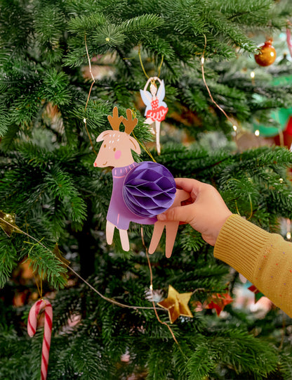 5 papirnatih okraskov za božično drevo za obešanje