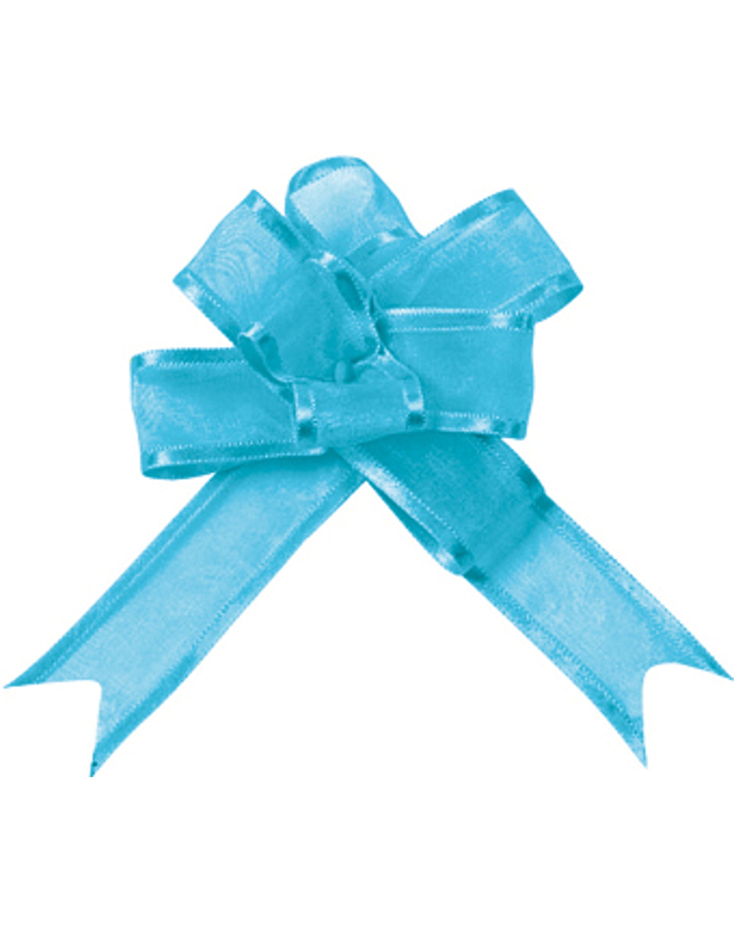 5 mini turkiznih organza pentlji, 16 mm, za dekoracijo