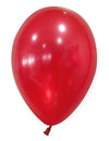 Ballons de fête pour décoration rouges métallisés