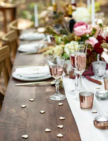 50 naravnih lesenih konfetov v obliki srca (2 x 2) cm za poroko