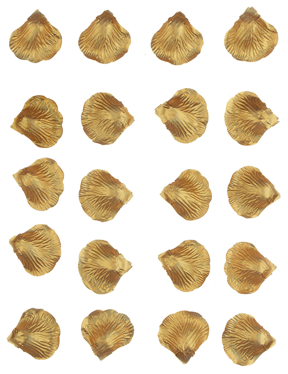 Vue d'ensemble des pétales métallisés pour décoration or