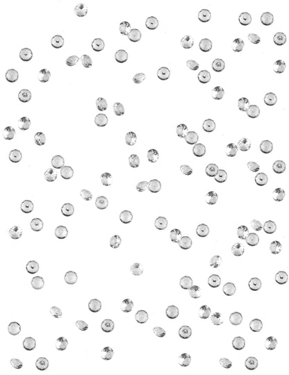 50 majhnih prozornih diamantov 1,2 x 1,2 x 1 cm