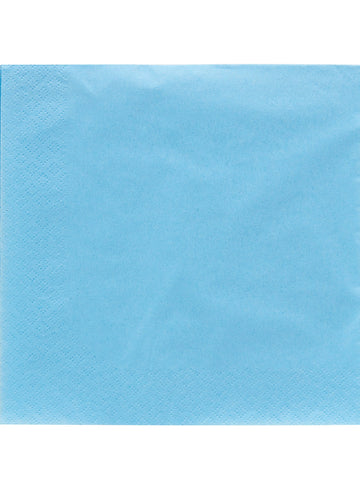 50 svetlo modrih papirnatih serviet 38 x 38 cm 