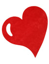 Sets de table coeur rouge en polyester
