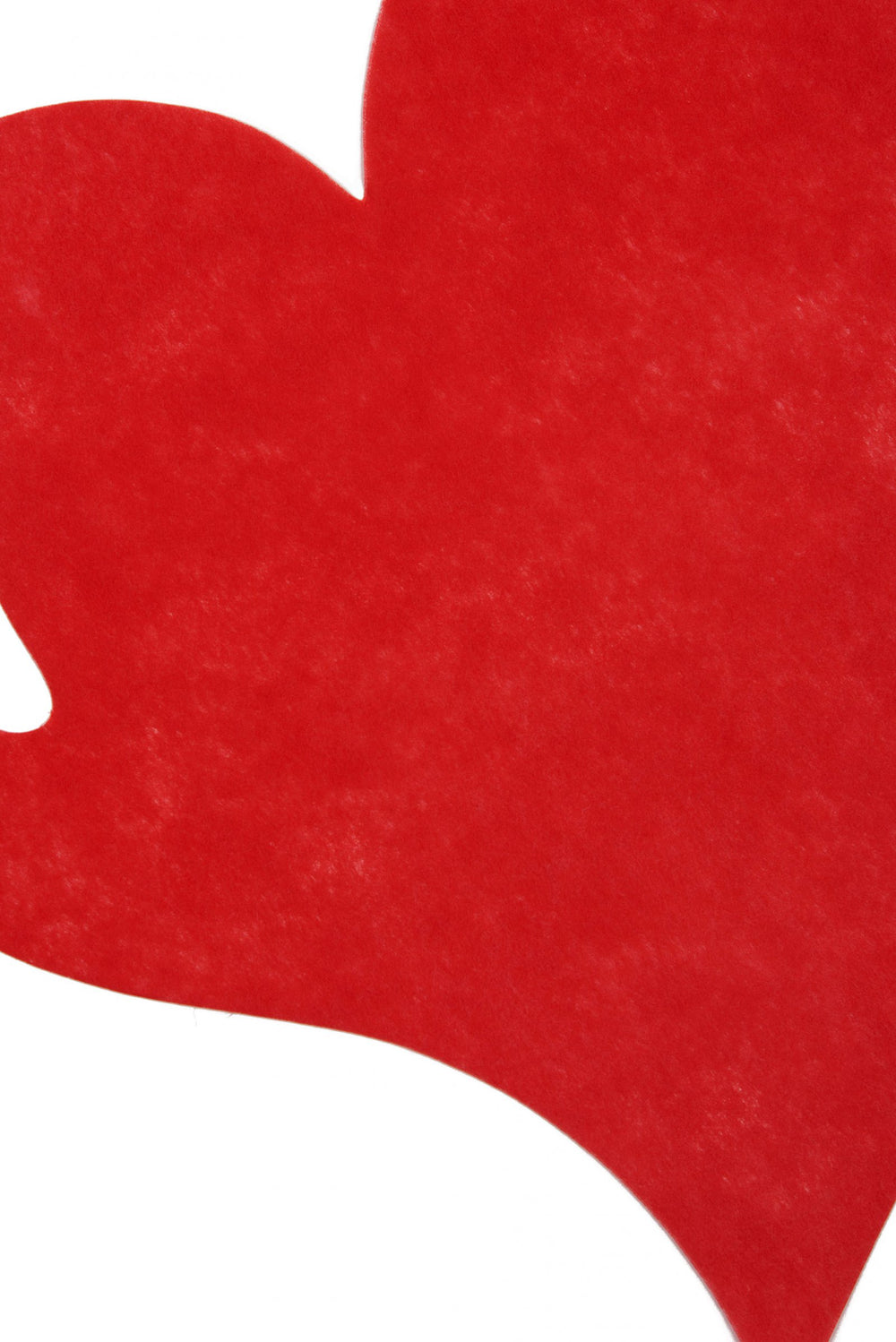 Gros plan sur la texture du sets de table coeur rouge