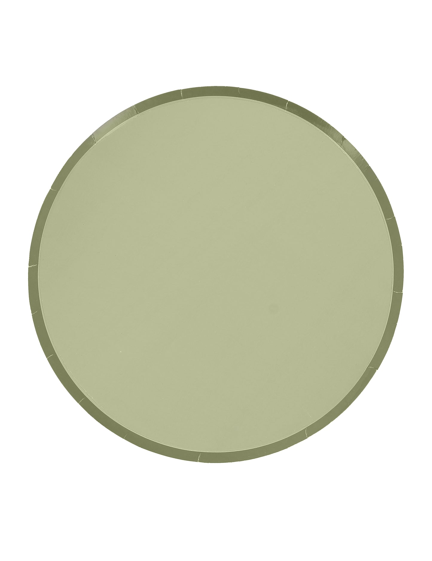 6 dvobarvnih kartonskih krožnikov v sivo-zeleni in žajbljevo zeleni barvi, 23 cm
