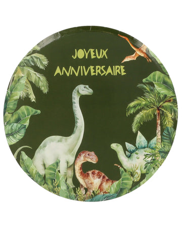 6 dinozavrskih krožnikov, vse najboljše za rojstni dan 23 cm karton