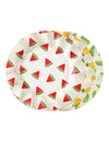 6 papirnatih krožnikov s sadjem, lubenica, limona, ananas 20,5 cm