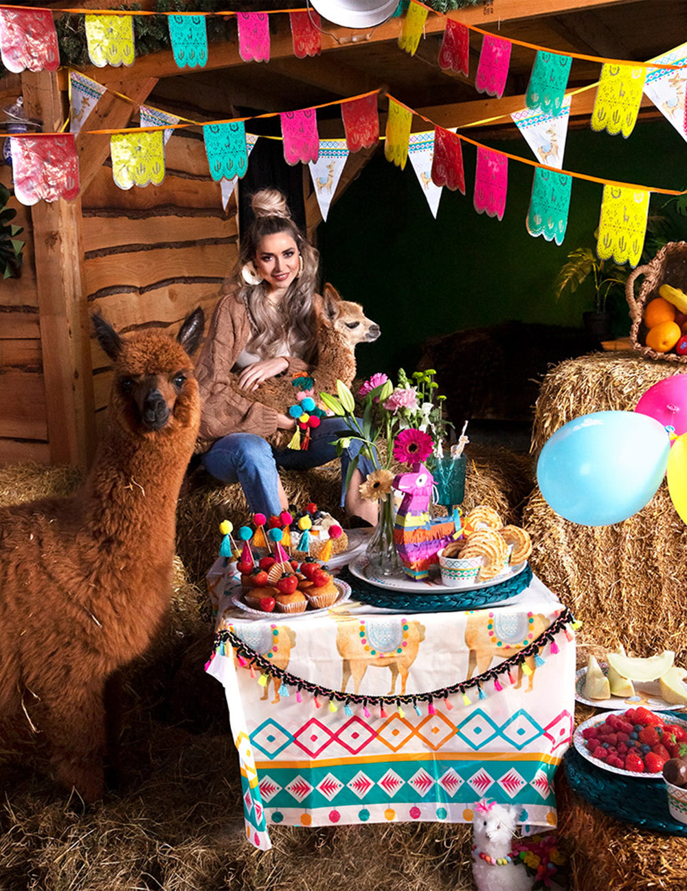 Mise en situation festive de l'assiette en carton lama