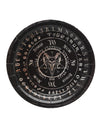 Assiette en carton ouija pour fête noire avec motif Baphomet et alphabet