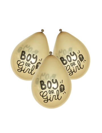 6 zlatih lateks balonov (za fantka ali dekle) cm za razkritje spola