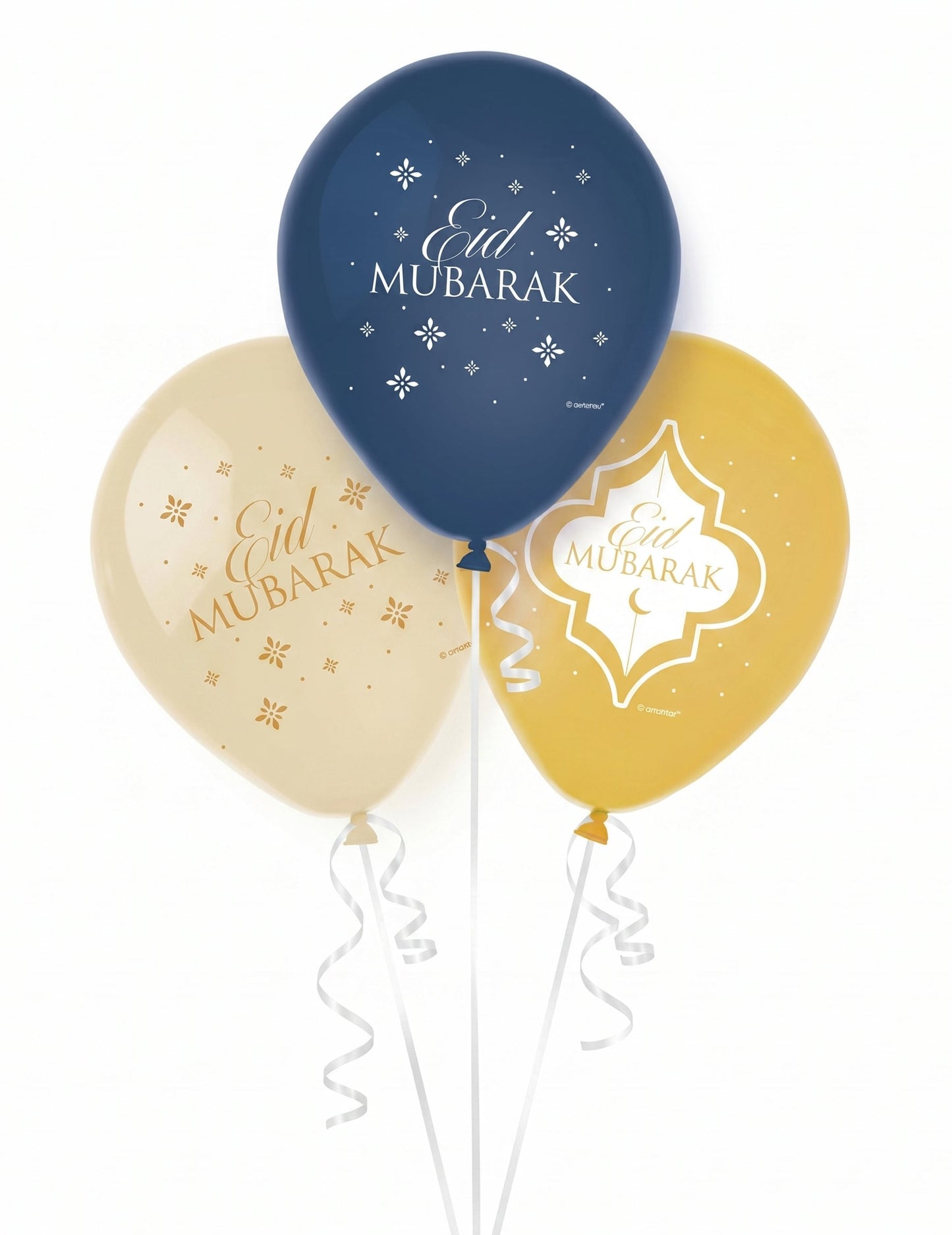 6 lateks balonov za Eid Mubarak, 27.5. cm dekoracija