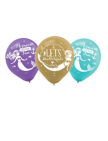 6 lateks balonov s potiskom morskih sanj 27 cm okraski za rojstni dan