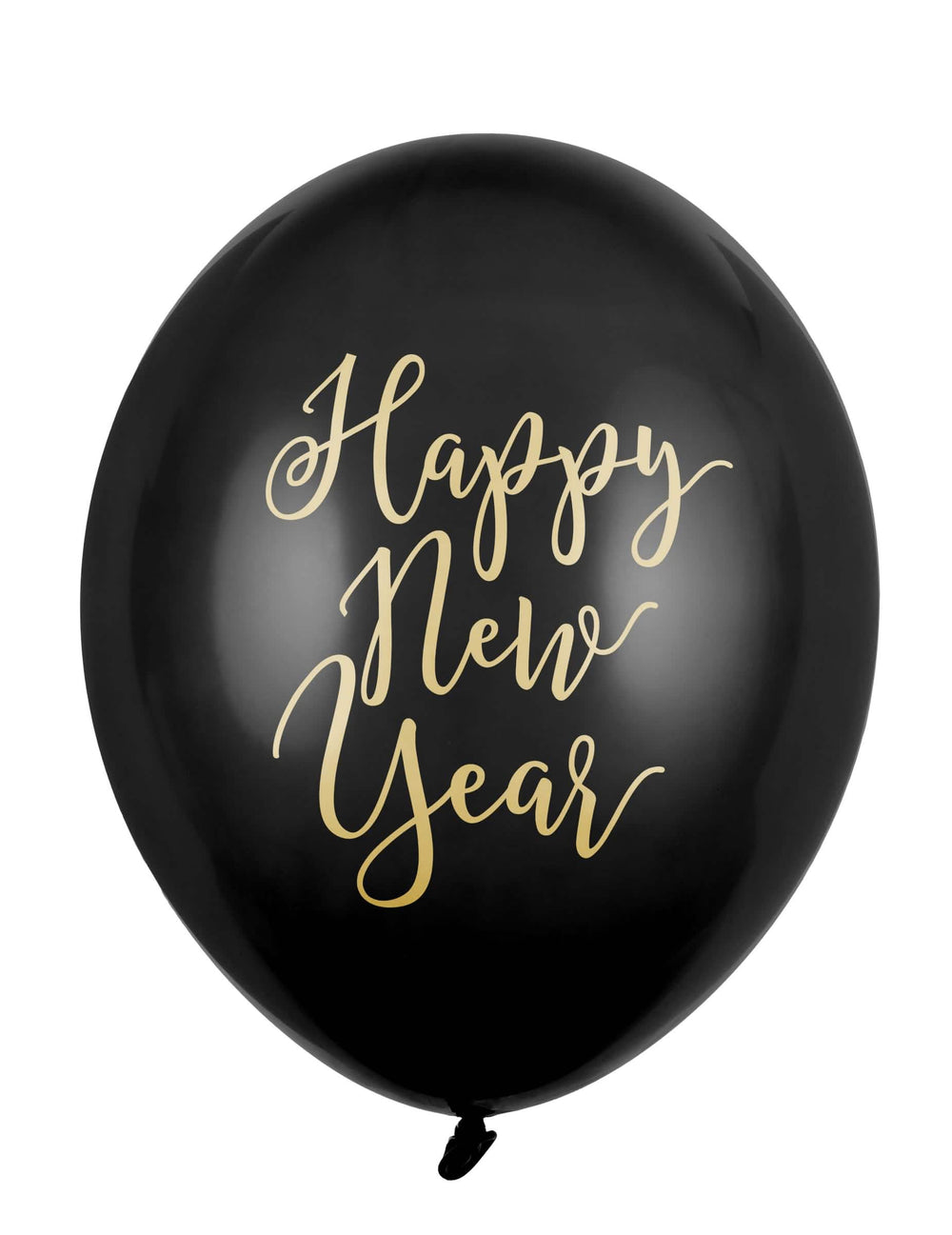 baloni iz lateksa Happy New Year črna in zlata