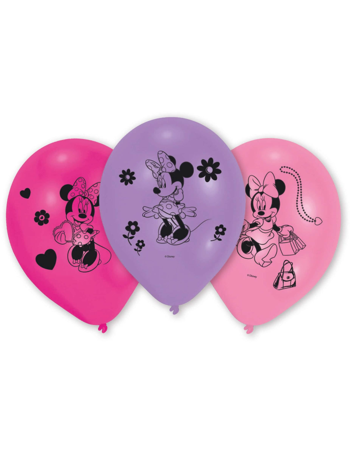 10 baloni iz lateksa Minnie za otrok roza in vijolična